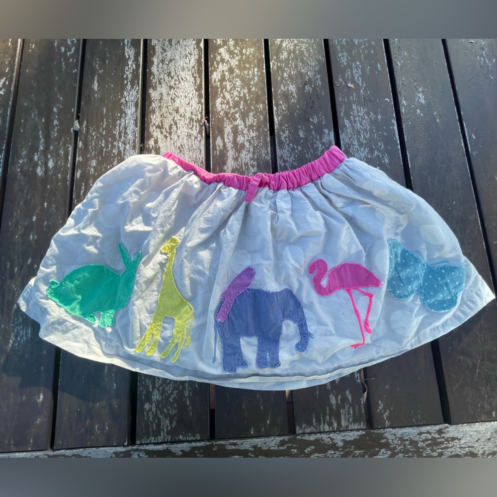 Mini Boden Animal Appliqué Skirt
